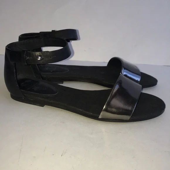See by Chloe Specchio Cork Flat Sandal Size 36 Black Leather Upper Designer - Picture 6 of 13